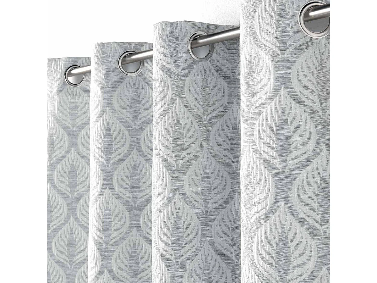 Rideau à Œillets "Oxalis" 140x260cm Gris