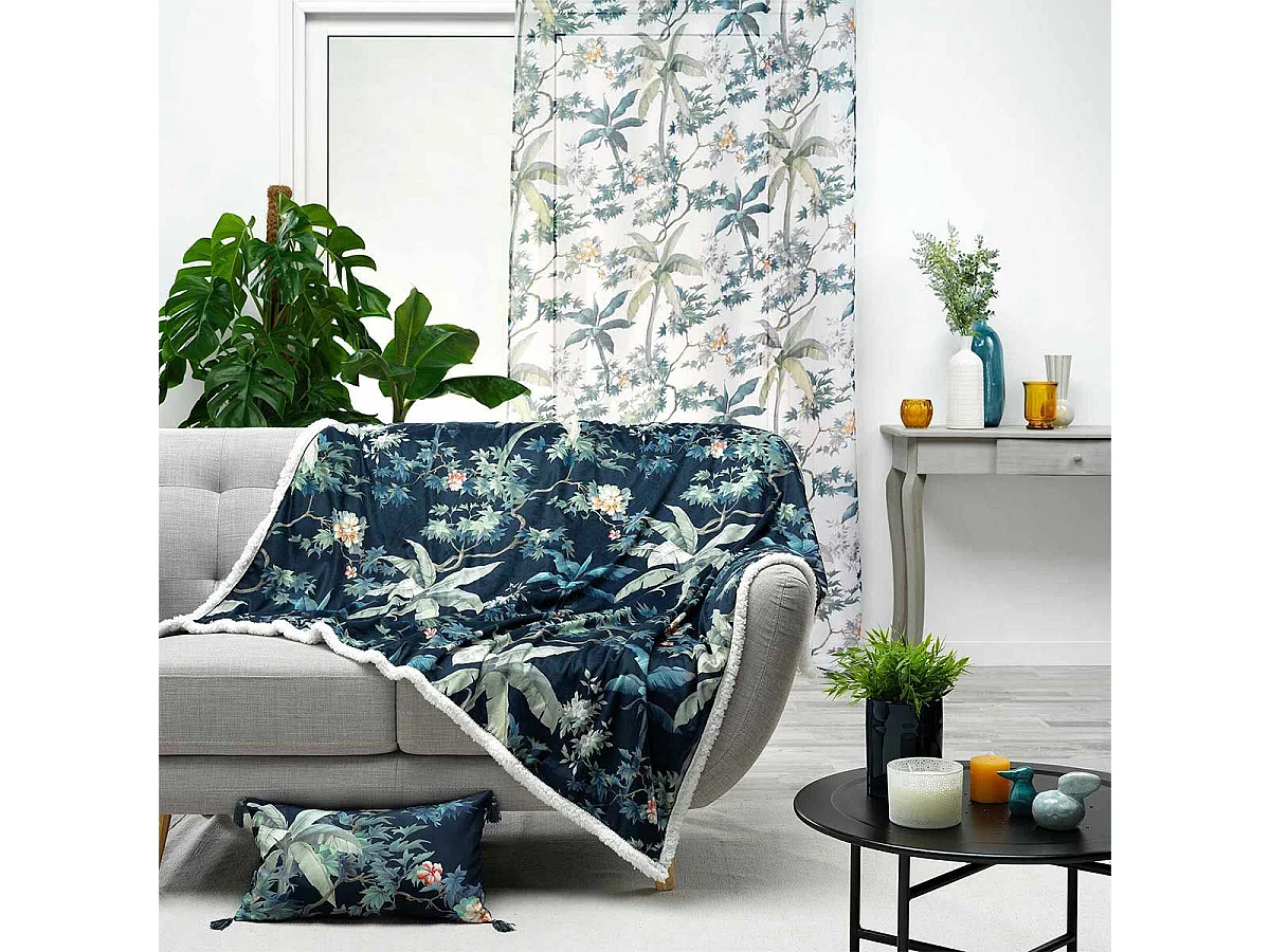 Rideau à Œillets Imprimé "Fabulous" 140x260cm Bleu