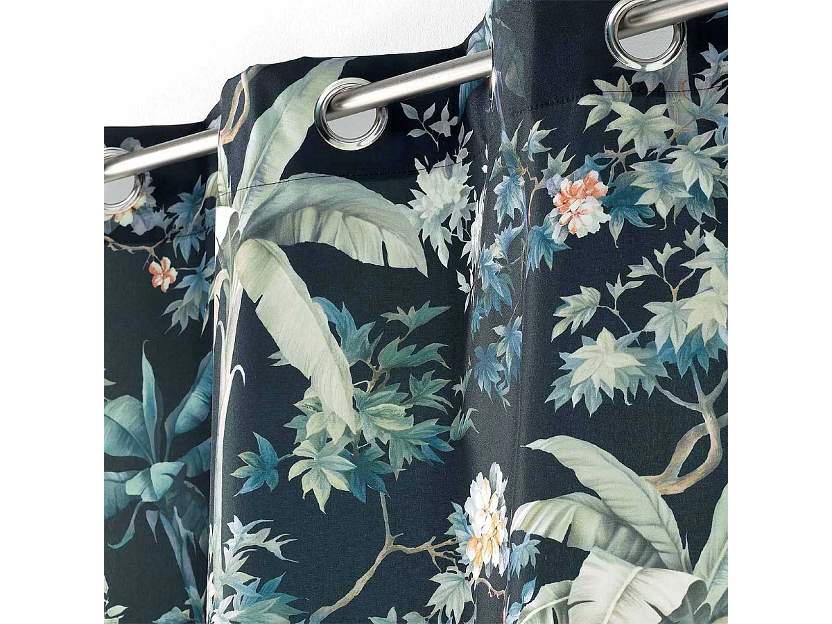 Rideau à Œillets Imprimé "Fabulous" 140x260cm Bleu