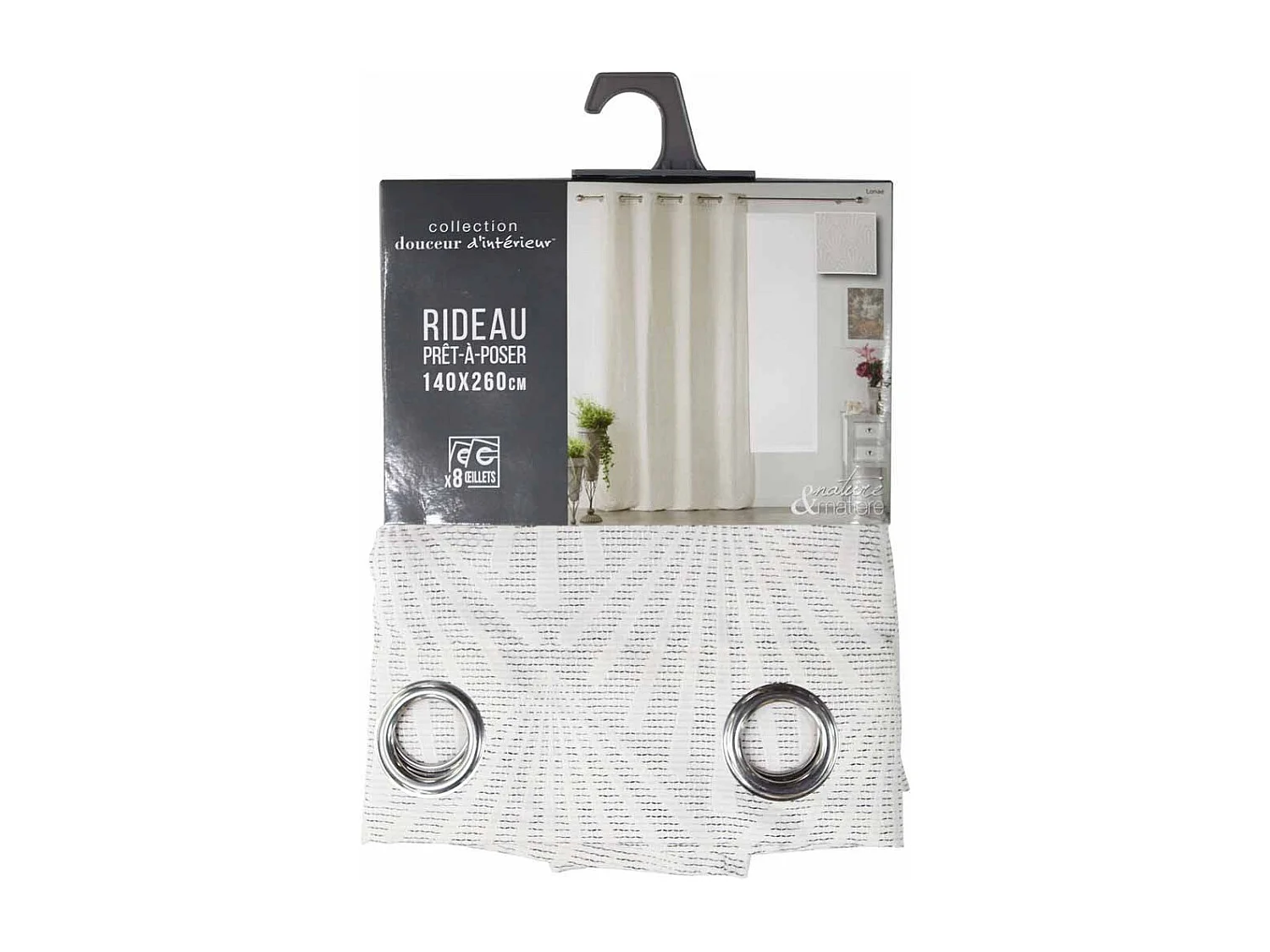 Rideau à Œillets "Lonae" 140x260cm Blanc