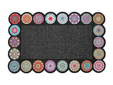 Tapis d'Entrée Imprimé "Rosacolor" 45x75cm Multicolore