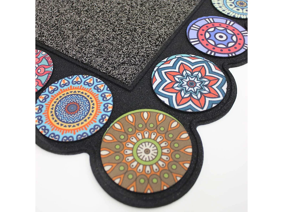 Tapis d'Entrée Imprimé "Rosacolor" 45x75cm Multicolore