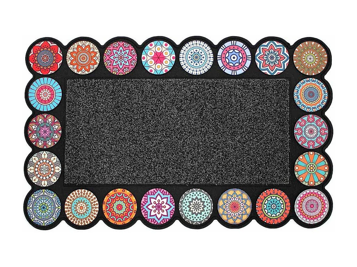 Tapis d'Entrée Imprimé "Rosacolor" 45x75cm Multicolore