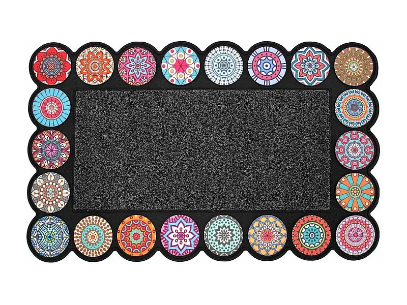 Tapis d'Entrée Imprimé "Rosacolor" 45x75cm Multicolore