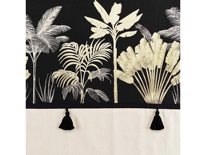 Rideau à Œillets "Karaba" 140x240cm Naturel & Noir