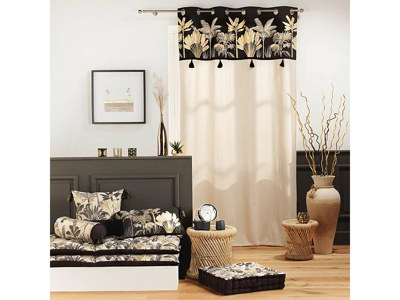 Cortina tamizante con impresiones metalizadas 140 x 240 cm