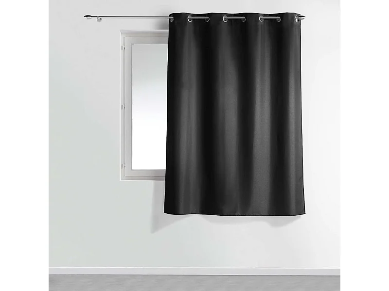Rideau à Oeillets "Essentiel" 140x180cm Noir