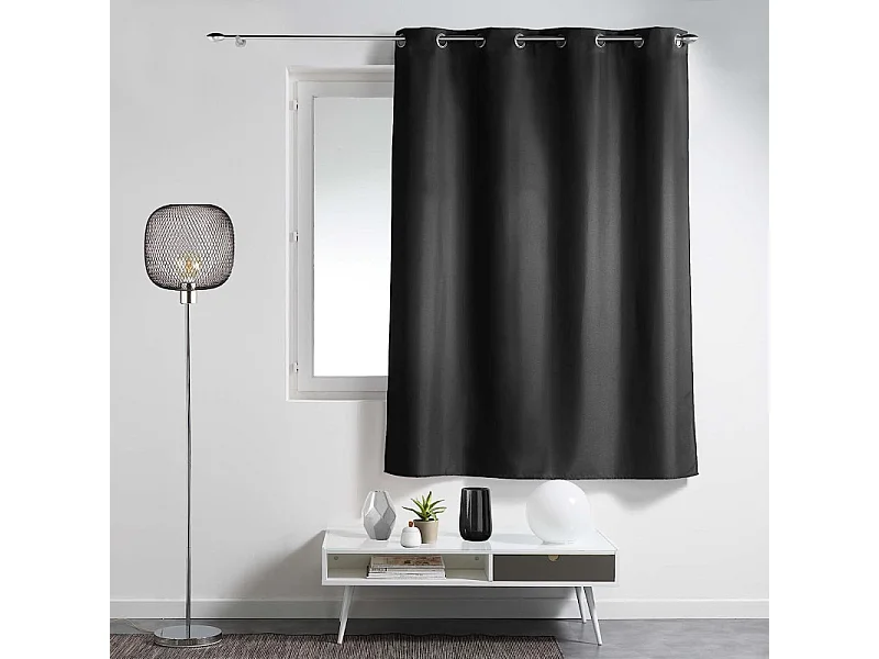 Rideau à Oeillets "Essentiel" 140x180cm Noir