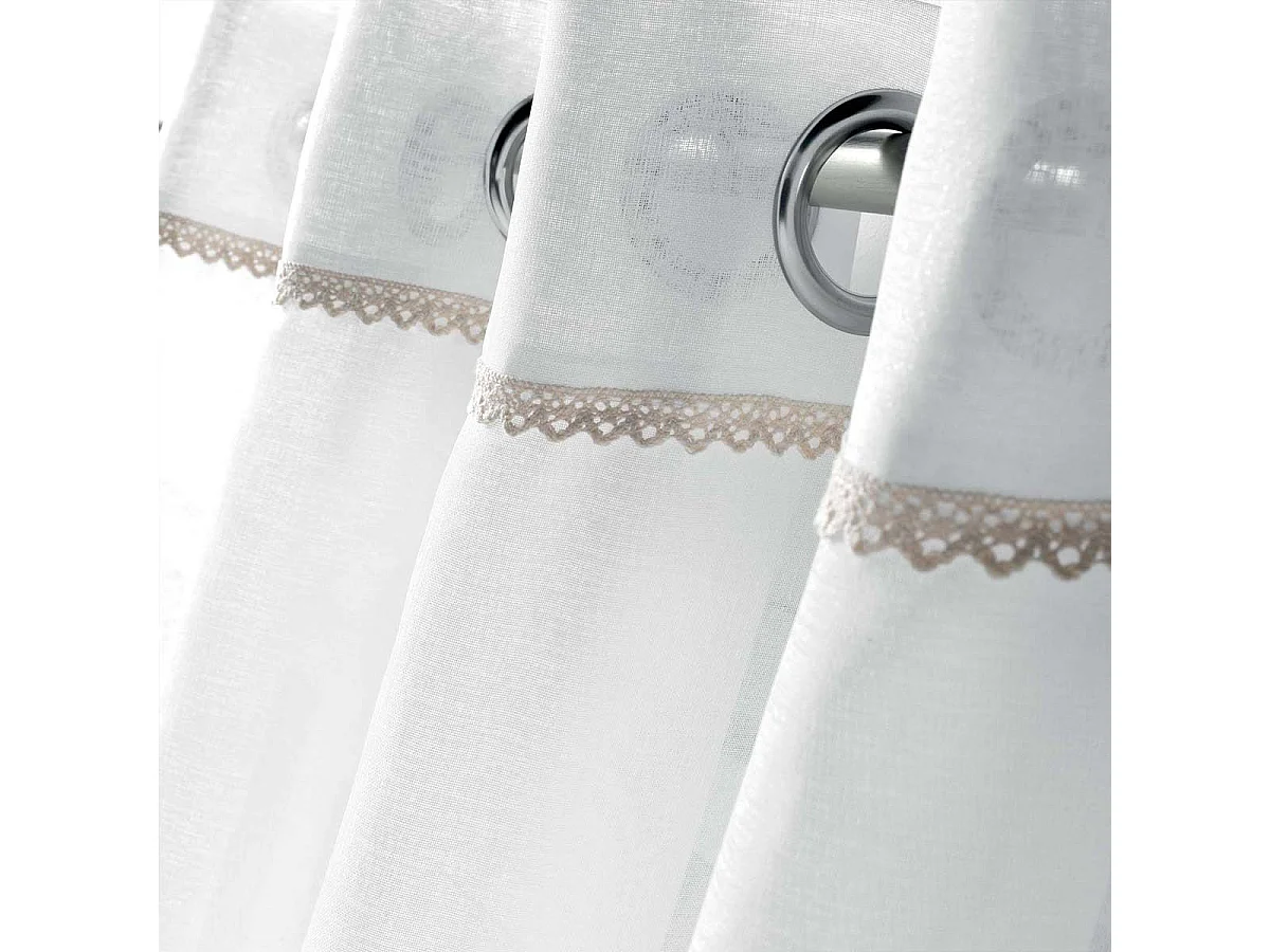 Rideau Voilage à Œillets "Camilla" 140x240cm Blanc