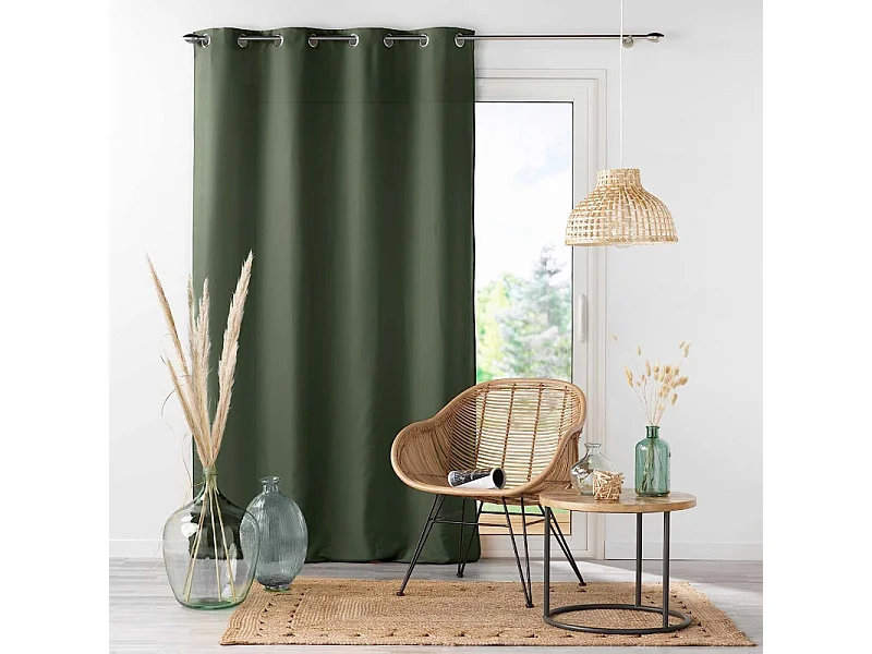 Rideau à Œillets "Absolu" 140x280cm Kaki
