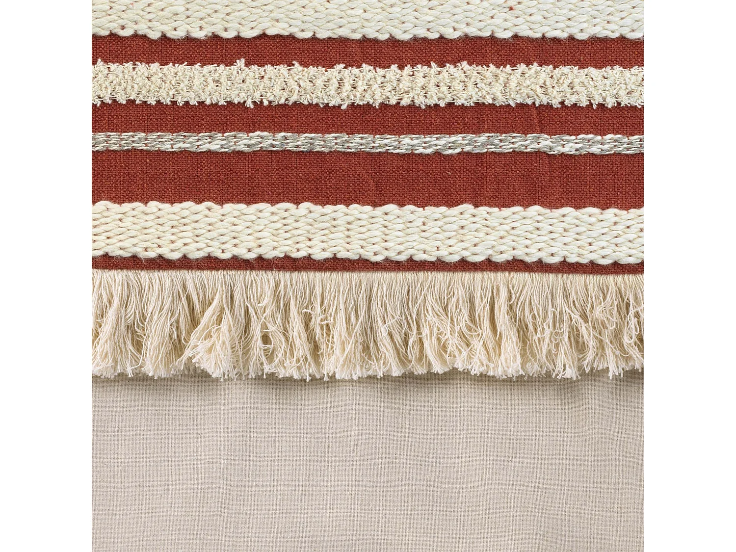 Rideau à Œillets Tissé "Atlas" 140x240cm Terracotta