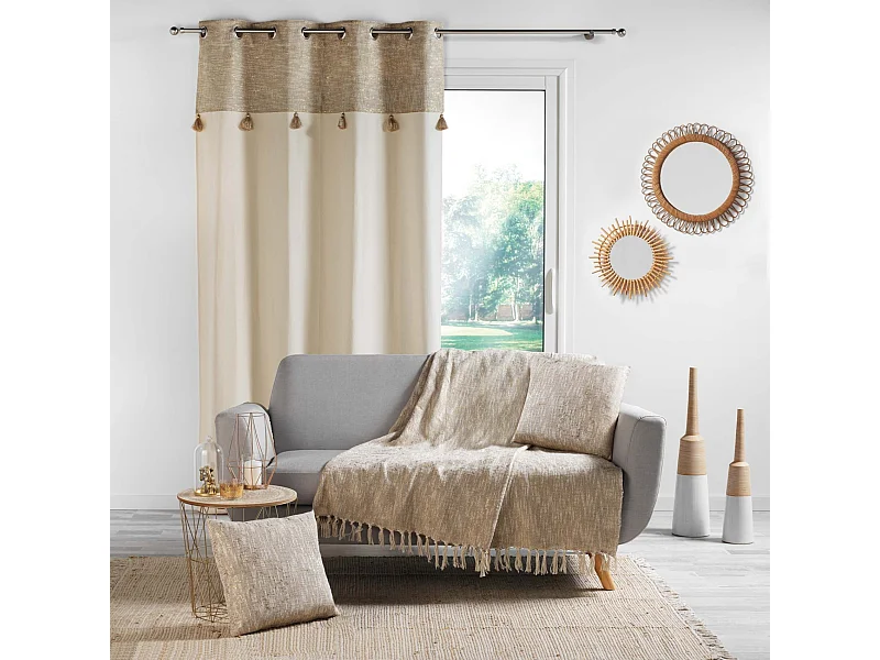 Cortina de decoración con estilo dorado 140 x 240 cm