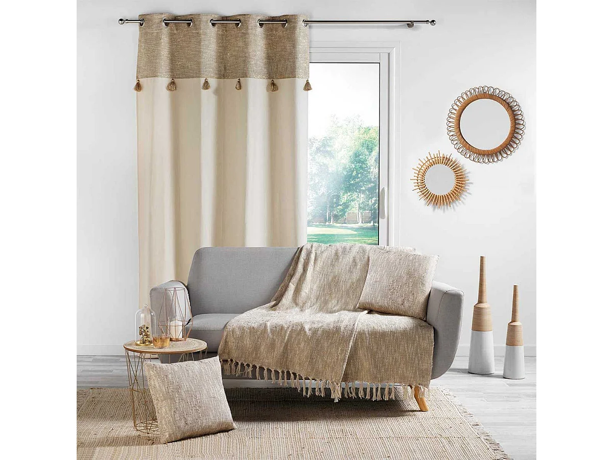 Cortina de decoración con estilo dorado 140 x 240 cm