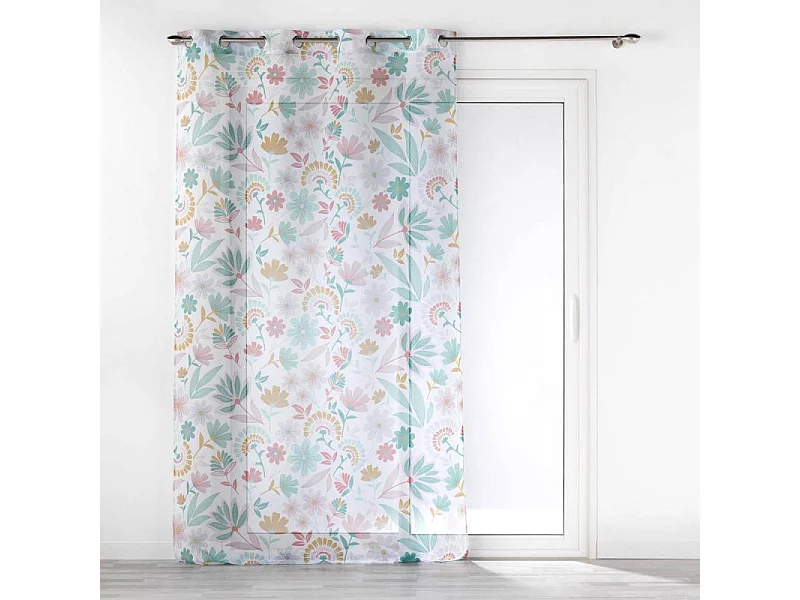 Rideau Voilage à Œillets Imprimé "Indiana" 140x240cm Multicolore