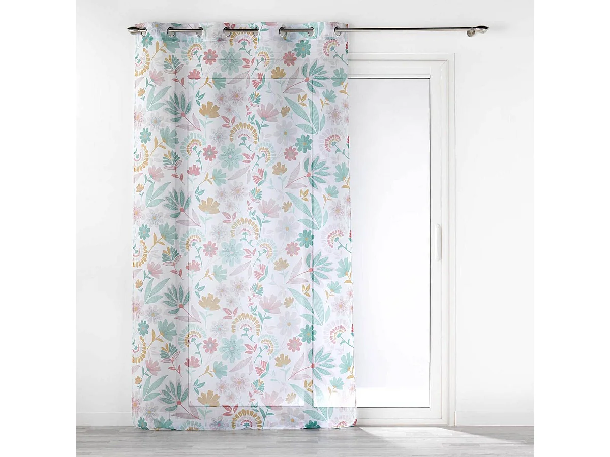 Rideau Voilage à Œillets Imprimé "Indiana" 140x240cm Multicolore