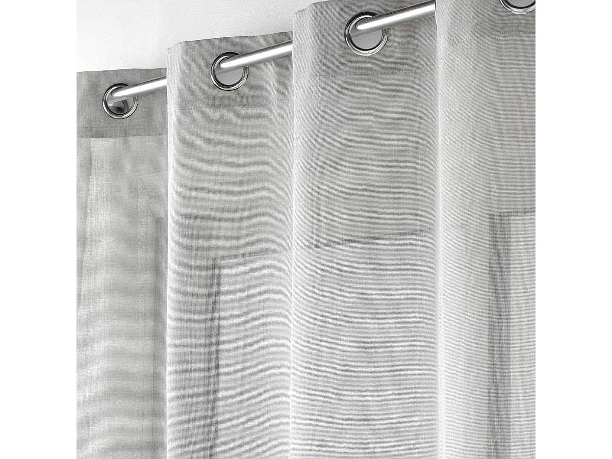 Rideau Voilage à Œillets "Selena" 140x240cm Gris