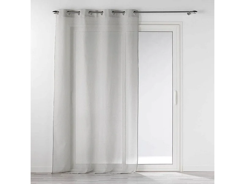 Rideau Voilage à Œillets "Selena" 140x240cm Gris