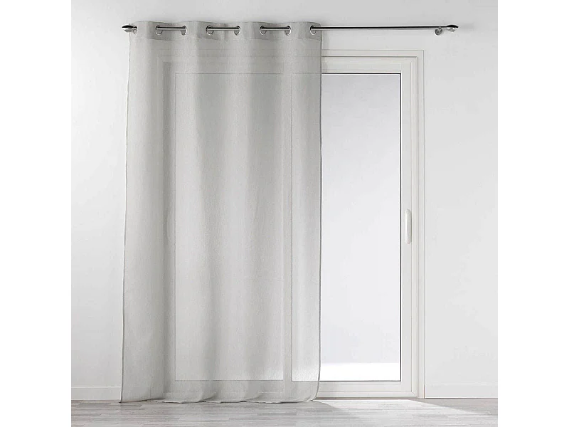 Rideau Voilage à Œillets "Selena" 140x240cm Gris