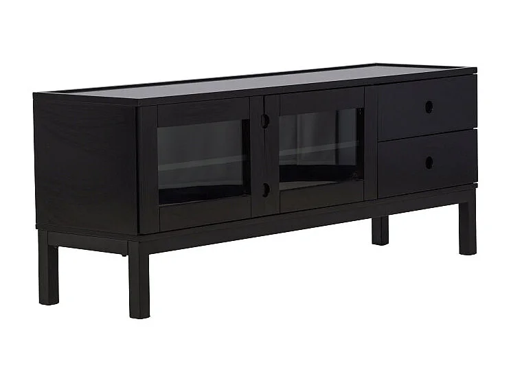 Meuble TV en médium noir Alcoa