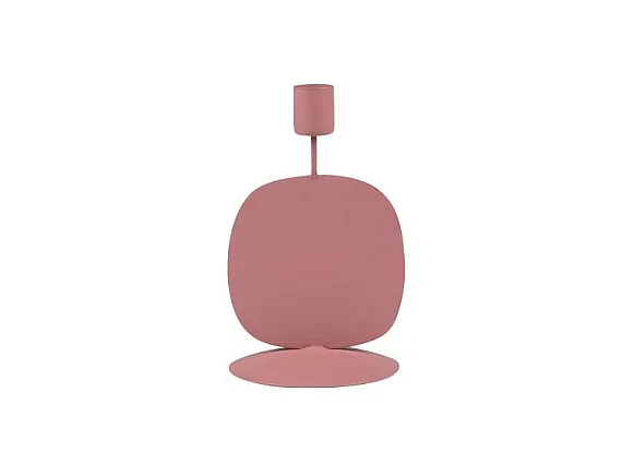 Chandelle en métal raw rose 16 cm
