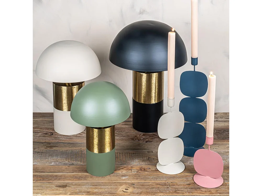 Chandelle en métal raw rose 16 cm