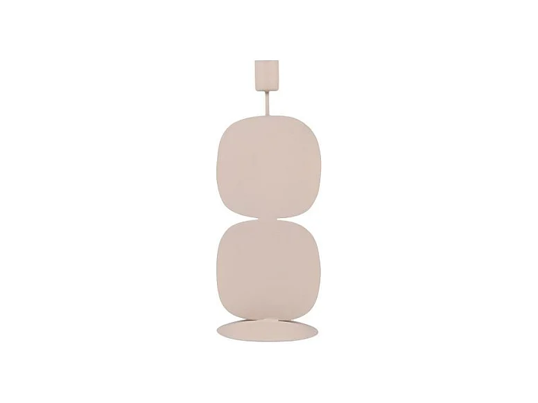 Chandelle en métal raw beige 26 cm