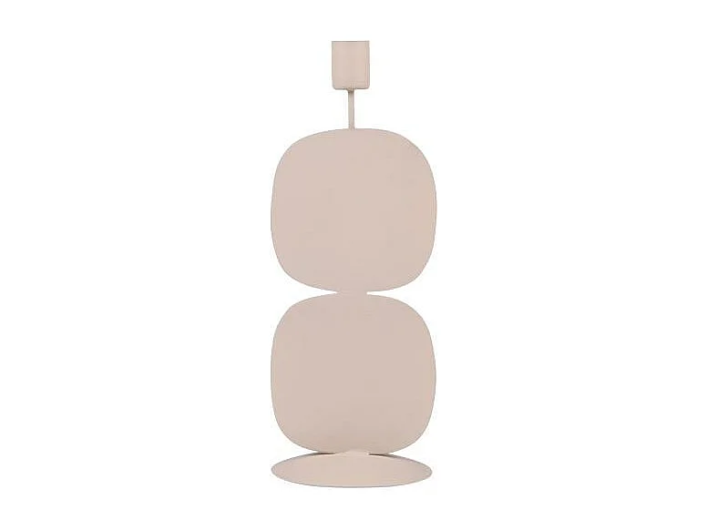 Chandelle en métal raw beige 26 cm