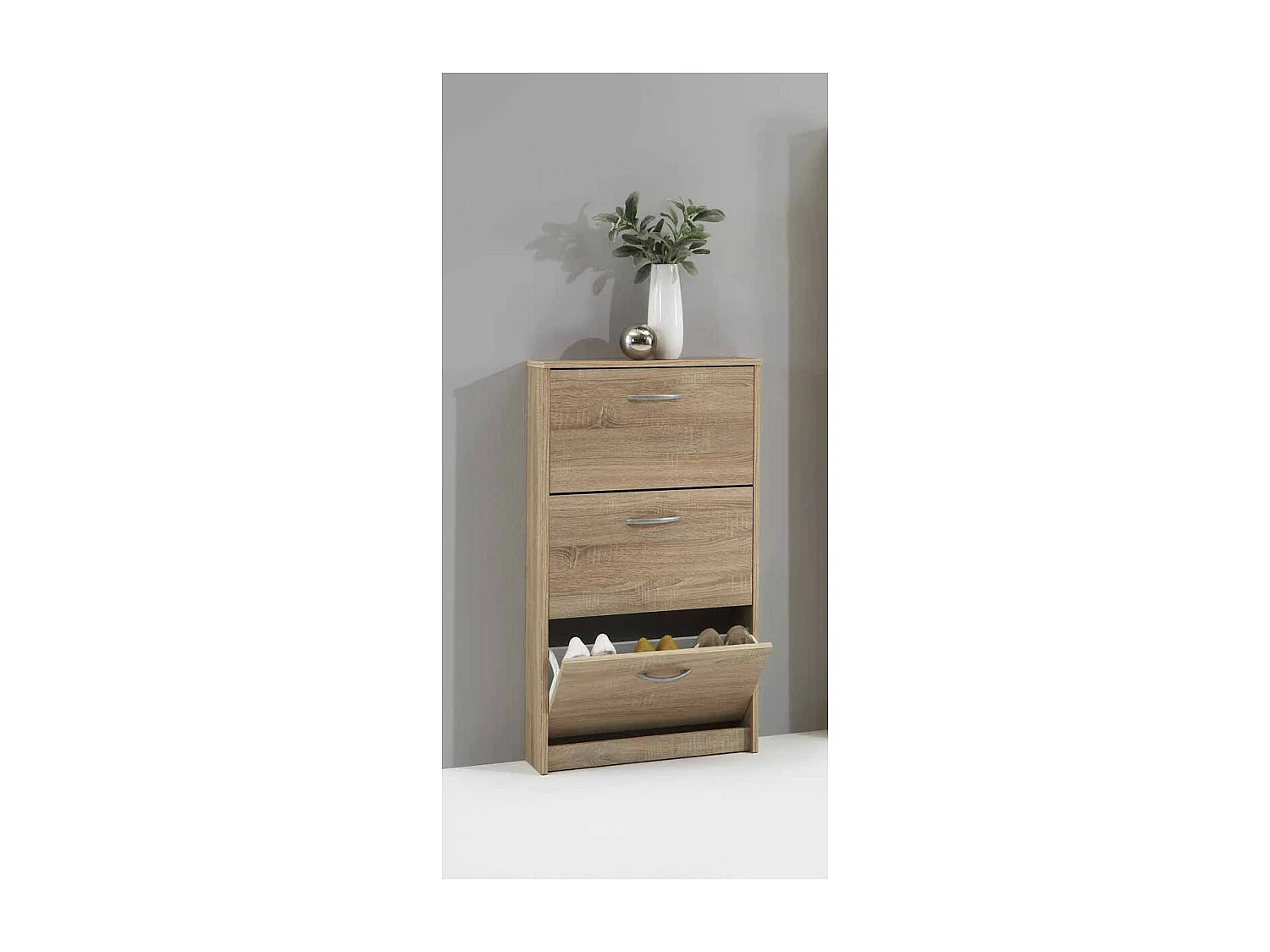 Meuble à Chaussures 6 Paires "Tazen" 104cm Naturel