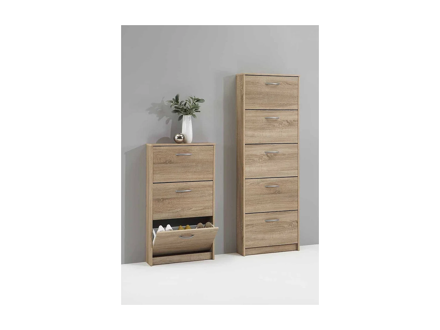 Meuble à Chaussures 6 Paires "Tazen" 104cm Naturel