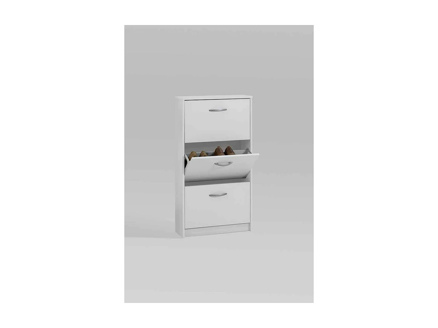 Meuble à Chaussures 6 Paires "Tazen" 104cm Blanc