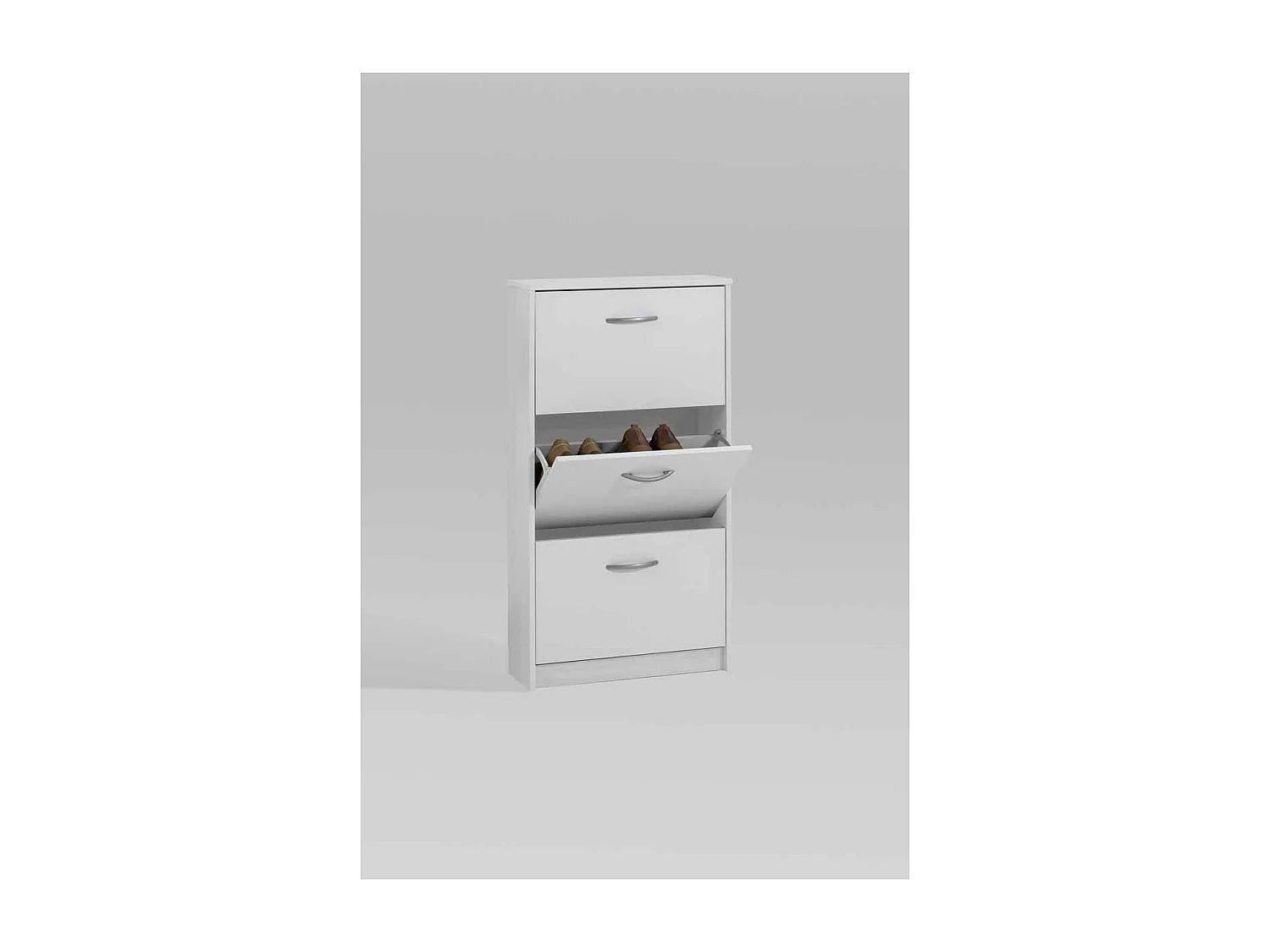 Meuble à Chaussures 6 Paires "Tazen" 104cm Blanc
