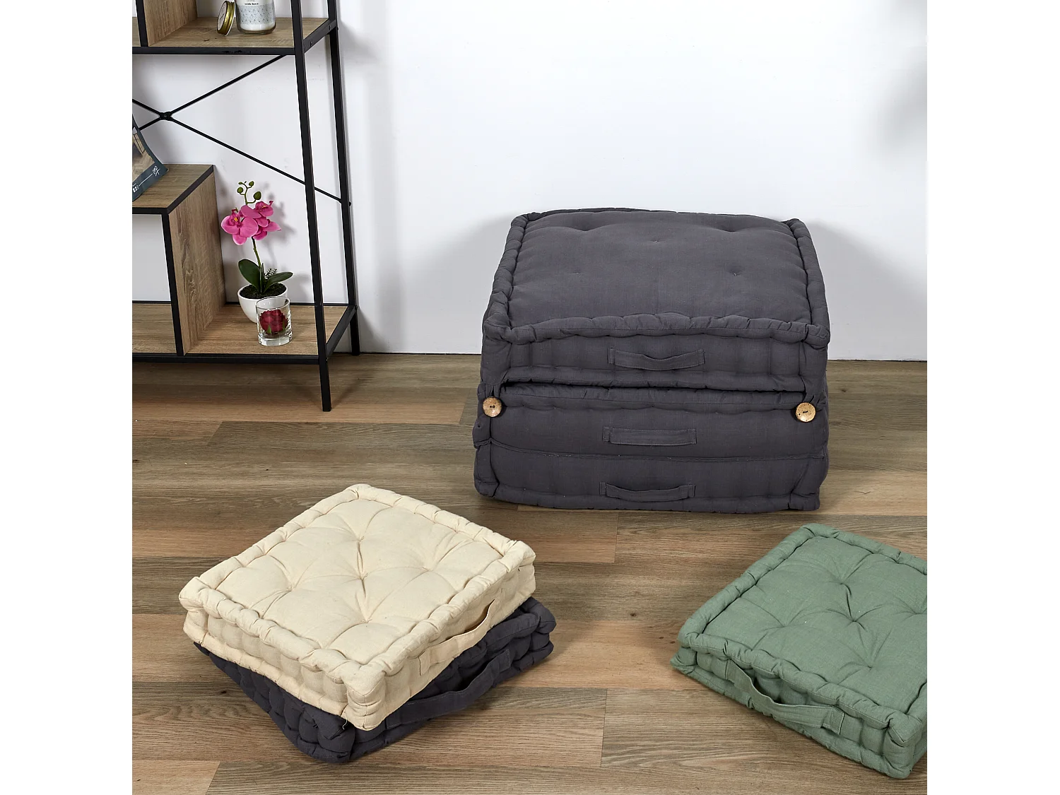 Coussin De Sol Beige 40x40cm Beige