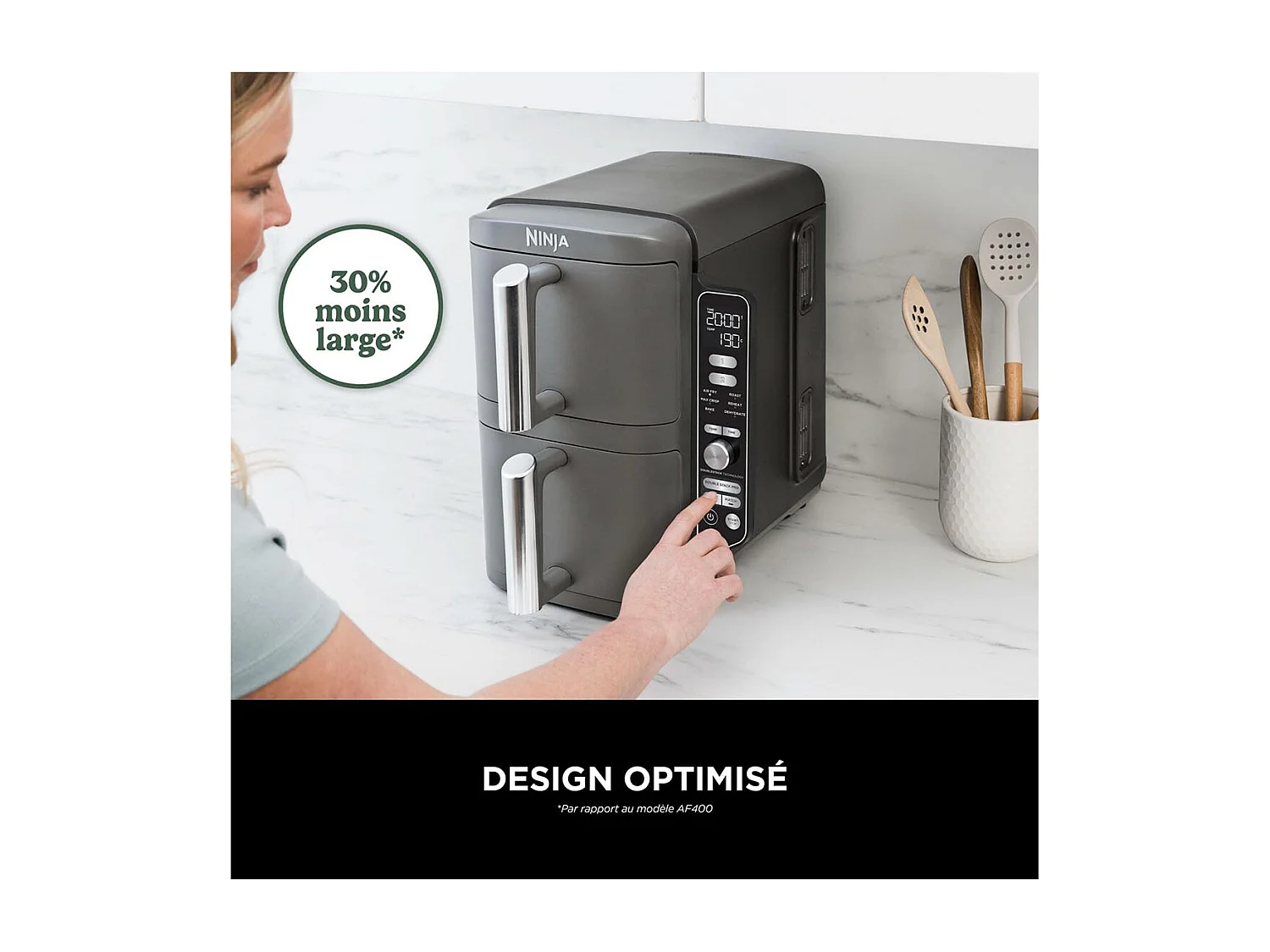 Ninja SL400EU Freidora de Aire 9,5L Gris