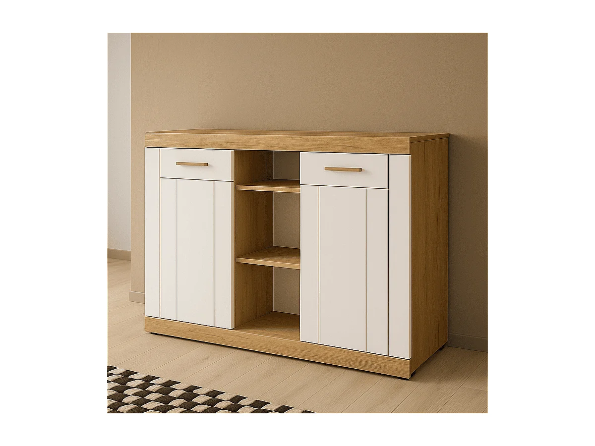 Buffet haut 2 portes et 3 niches H131 cm - LAREDO