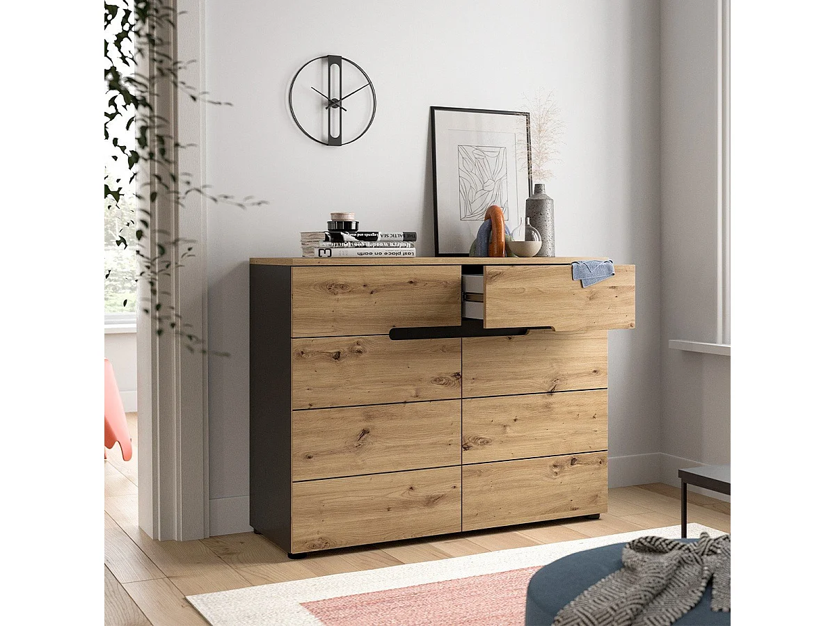 Commode 2 portes et 2 tiroirs L100 cm - CANU