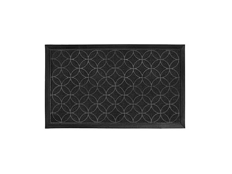 Tapis d'Entrée Rectangle "Emilio" 45x75cm Noir