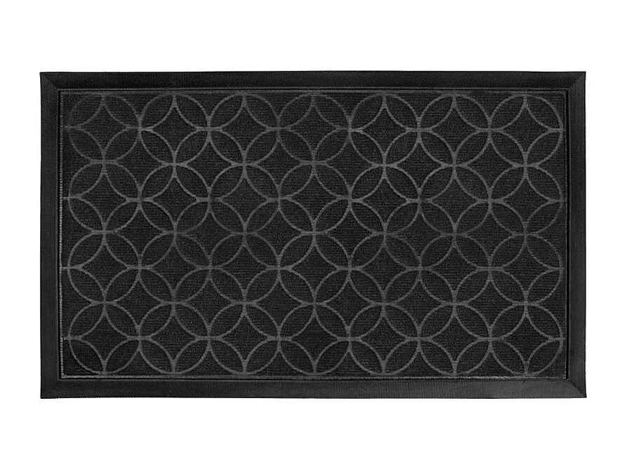 Tapis d'Entrée en Relief "Emilio" 45x75cm Noir