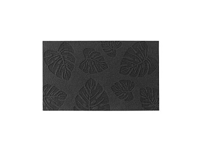 Tapis d'Entrée à Motifs "Palmeraie" 45x75cm Noir