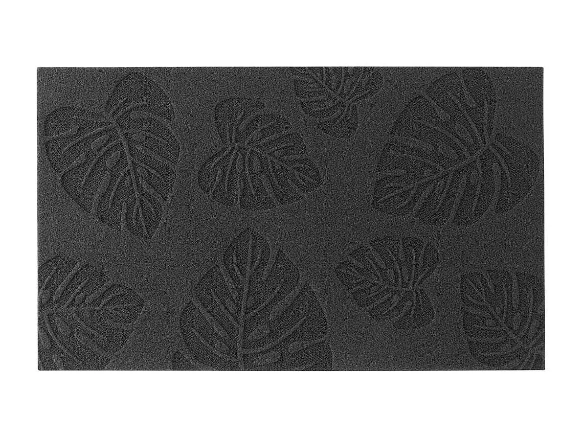 Tapis d'Entrée à Motifs "Palmeraie" 45x75cm Noir