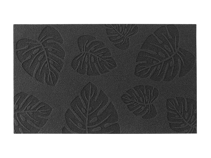 Tapis d'Entrée à Motifs "Palmeraie" 45x75cm Noir