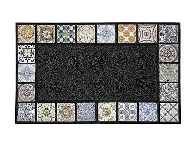 Tapis d'Entrée Imprimé "Ceramiko" 45x75cm Gris