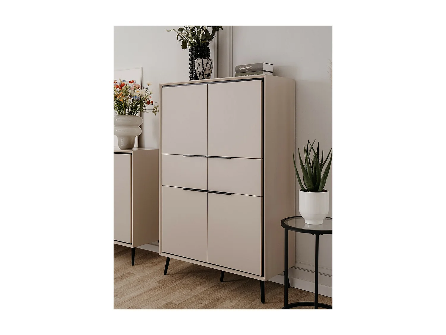 Buffet Haut 4 Portes et  2 Tiroirs H140 cm - ARONA