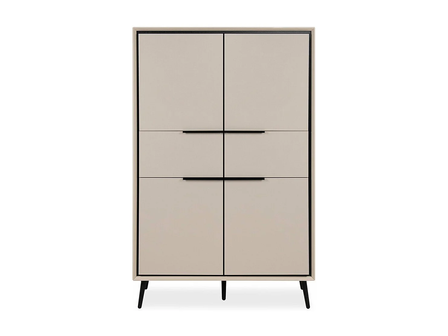 Hochschrank 4 Türen und 2 Schubladen H140 cm - ARONA
