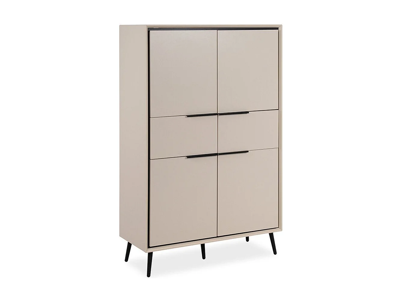 Hochschrank 4 Türen und 2 Schubladen H140 cm - ARONA