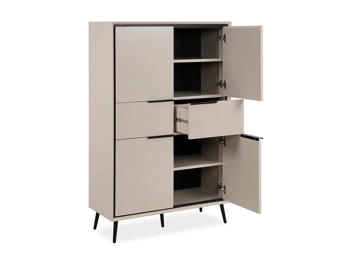 Hochschrank 4 Türen und 2 Schubladen H140 cm - ARONA