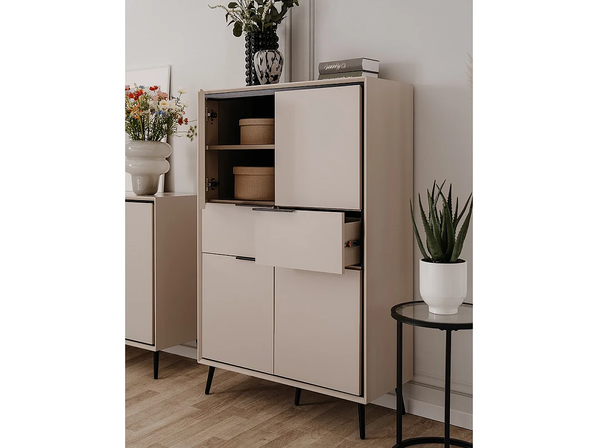 Buffet Haut 4 Portes et  2 Tiroirs H140 cm - ARONA
