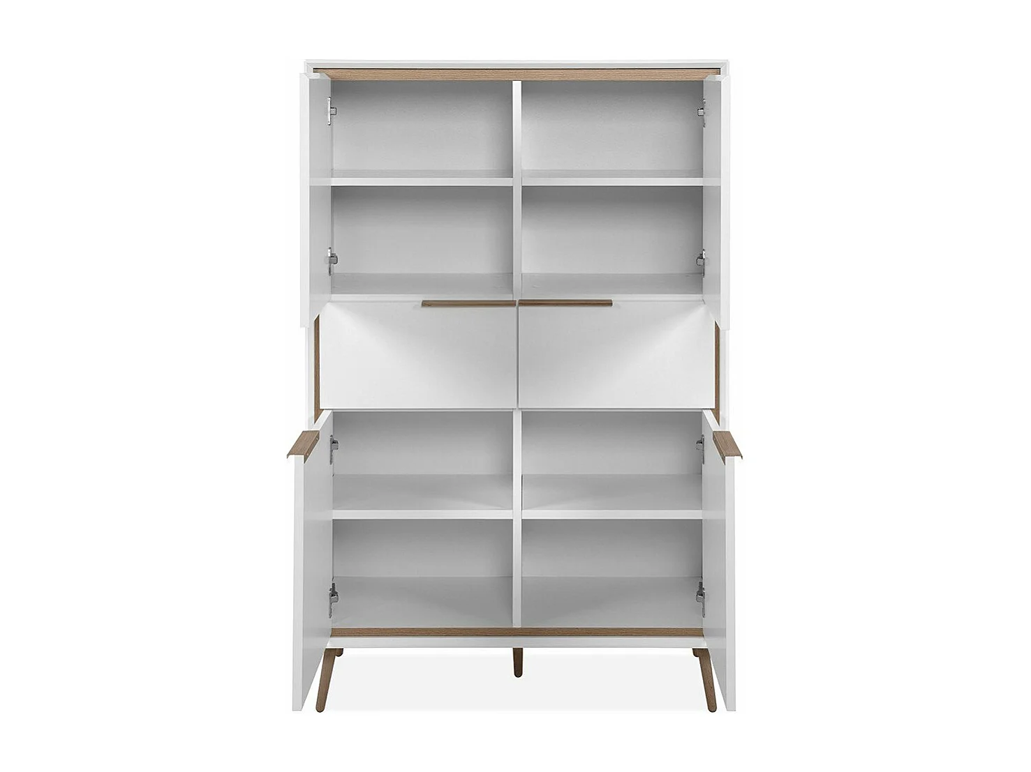 Hochschrank 4 Türen und 2 Schubladen H140 cm - ARONA