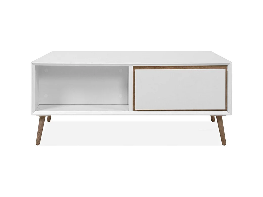 Table Basse 2 Tiroirs et Niches L94 cm - ARONA