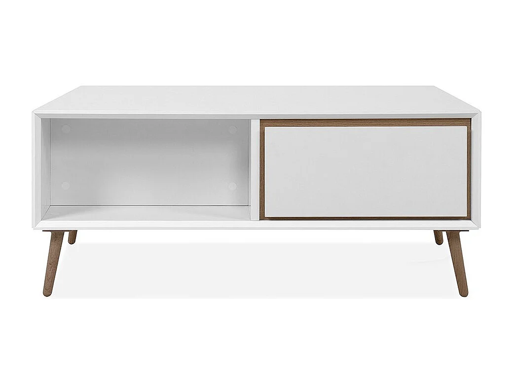 Table Basse 2 Tiroirs et Niches L94 cm - ARONA