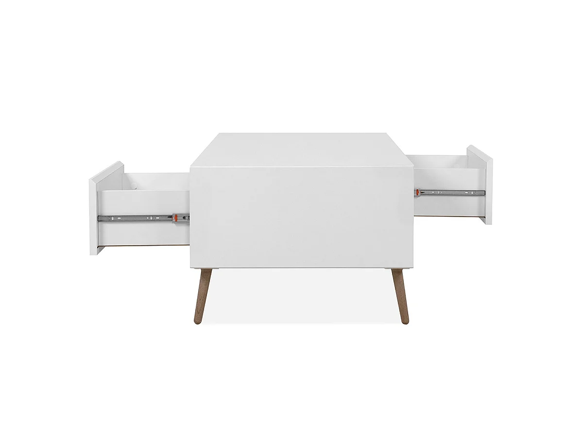 Mesa Baixa 2 Gavetas e Nichos L94 cm - ARONA